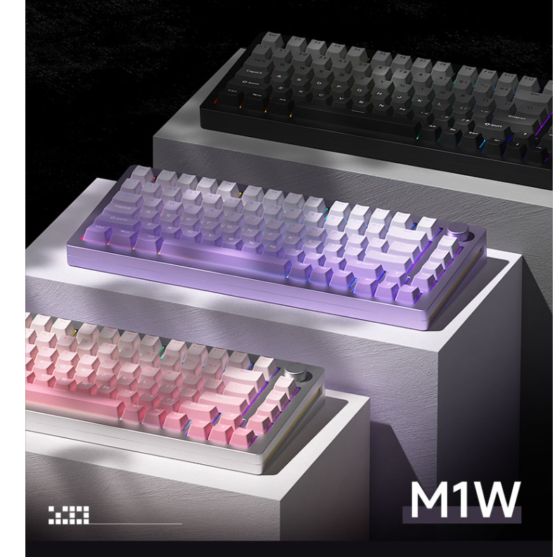 Bàn phím cơ M1W không dây 3 mode led RGB, hotswap, mạch xuôi | Kit Buy