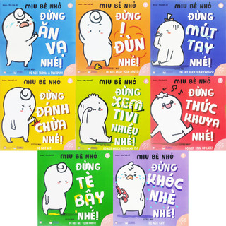 Sách - Miu bé nhỏ phần 1 - Combo 8 cuốn Ehon kĩ năng sống song ngữ Anh Việt