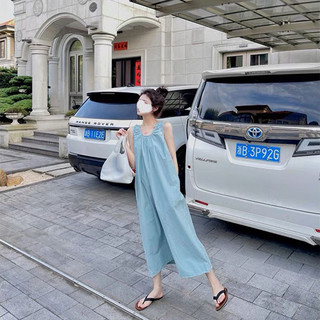 Đầm 2 Dây Nhún Ly Bản To Dáng Suông Dài Hàng Quảng Châu M3045 - Lolla Fashion
