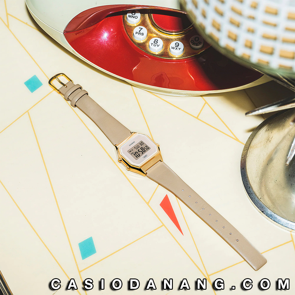 Đồng hồ nữ dây da Casio chính hãng Anh Khuê LA680WEGL-5DF (28mm)