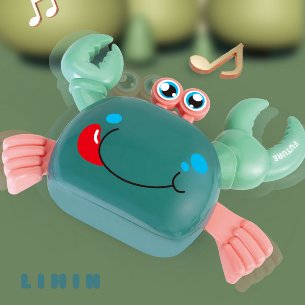 Đồ chơi trẻ em cua vui vẻ có đèn có nhạc, di chuyển ngộ nghĩnh cho bé yêu