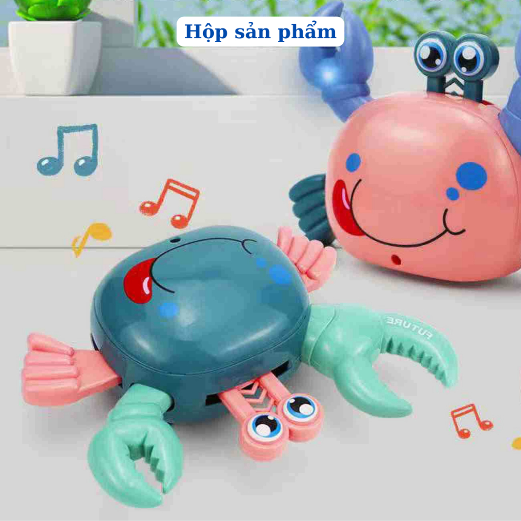 Đồ chơi trẻ em cua vui vẻ có đèn có nhạc, di chuyển ngộ nghĩnh cho bé yêu