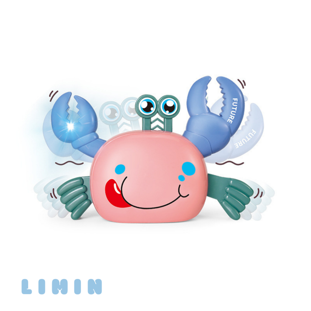 Đồ chơi trẻ em cua vui vẻ có đèn có nhạc, di chuyển ngộ nghĩnh cho bé yêu