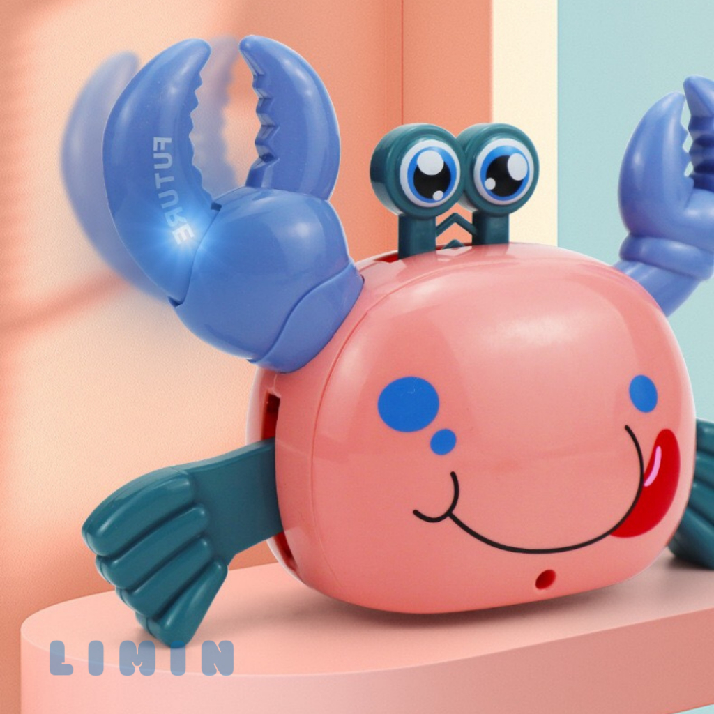 Đồ chơi trẻ em cua vui vẻ có đèn có nhạc, di chuyển ngộ nghĩnh cho bé yêu