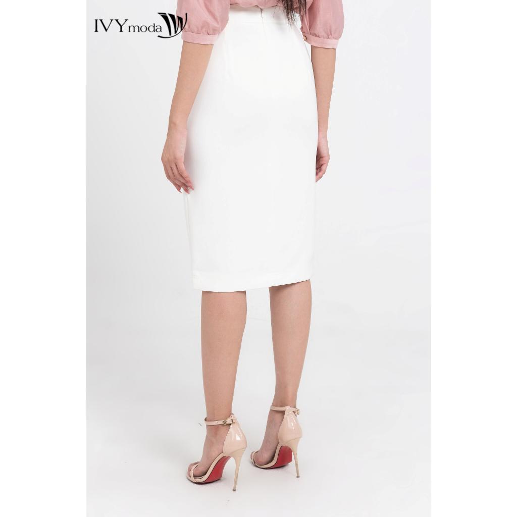 Chân váy midi đắp vạt chéo IVY moda MS 31M8237