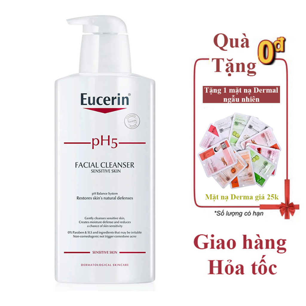(Quà) Eucerin pH5 Facial Cleanser 400ml - Sữa Rửa Mặt Da Nhạy Cảm