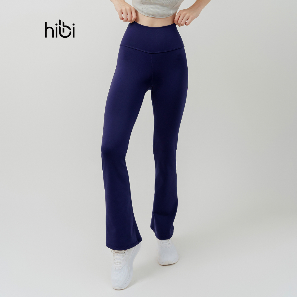 Quần Ống Loe Tập Yoga Gym Hibi Sports QD317 Lưng Cao Tôn Dáng, Chất Vải Lu Fabric