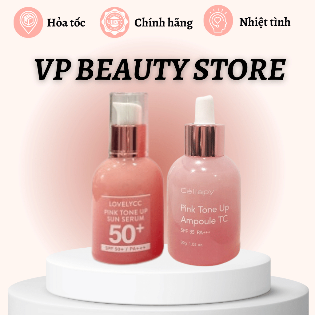 Serum Dưỡng trắng Cắng Bóng Lovely Pink Tone Up