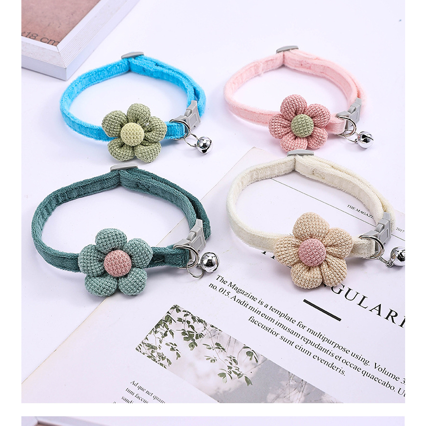 Vòng Cổ Lông Nhung Mềm Mại Gắn Chuông Và Nơ Cho Thú Cưng