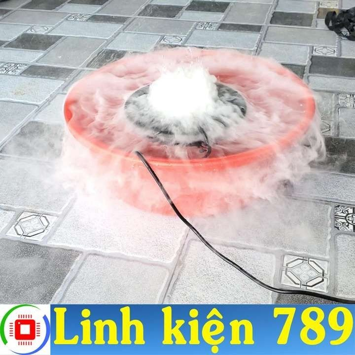 Động cơ phun sương SIÊU ÂM 24VDC 3 vòi 3 mắt 12 LED 3 màng 16mm