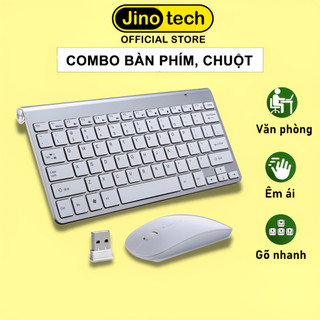 Combo Bàn Phím , Chuột Không Dây Siêu Mỏng JINOTECH KB108 2.4G Tương Thích Đa Thiết Bị Laptop PC Smart TV