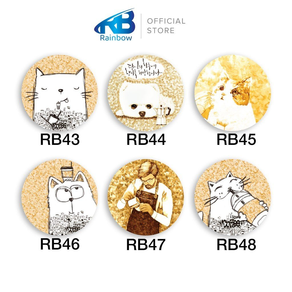 Đế lót ly giấy, thấm nước ,phong cách hàn quốc.