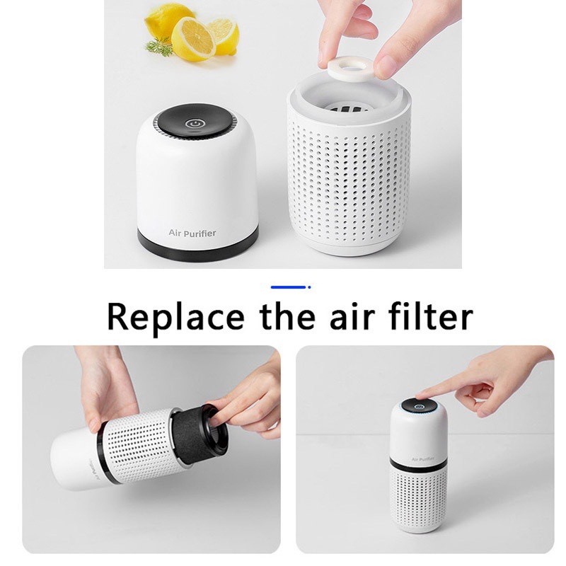 Máy lọc không khí oto Air Purifier lọc mùi khử khuẩn tạo ion âm