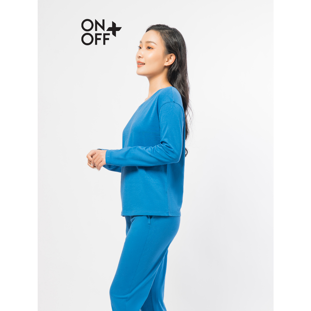 Clearance sale | Bộ mặc nhà nữ dài tay ONOFF Cotton USA mềm mịn - W46MC2122009