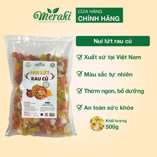 Nui Lứt Rau Củ (nui vỏ sò, nui xoắn) MERAKI gói 500g eat clean, thực dưỡng