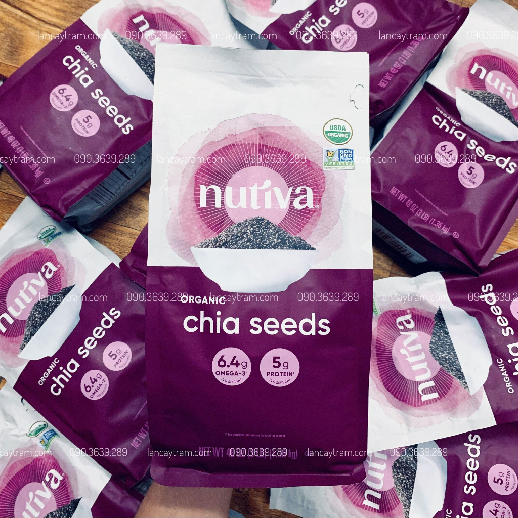 Hạt Chia Nutiva Organic Chia Seed Của Mỹ (mẫu mới )