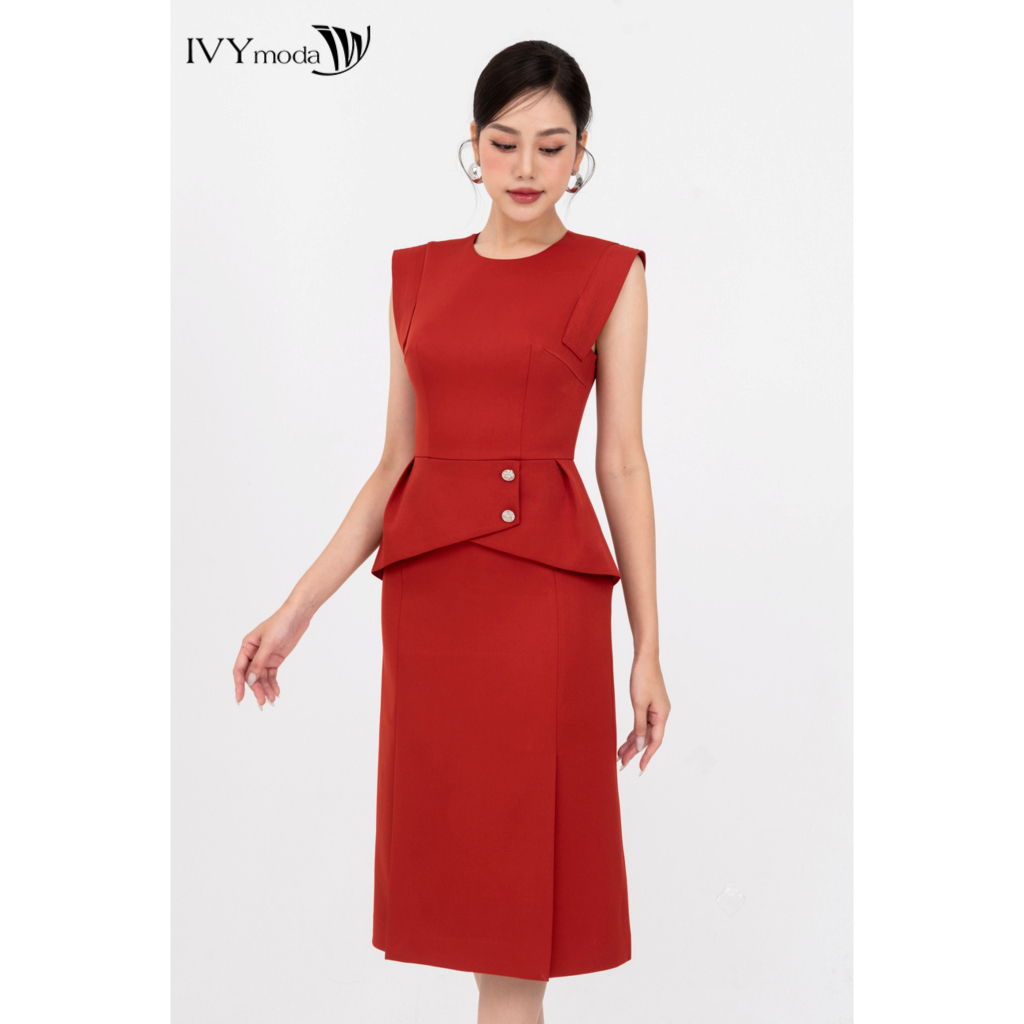 Đầm chữ A dạo phố nữ IVY moda MS 41M8390