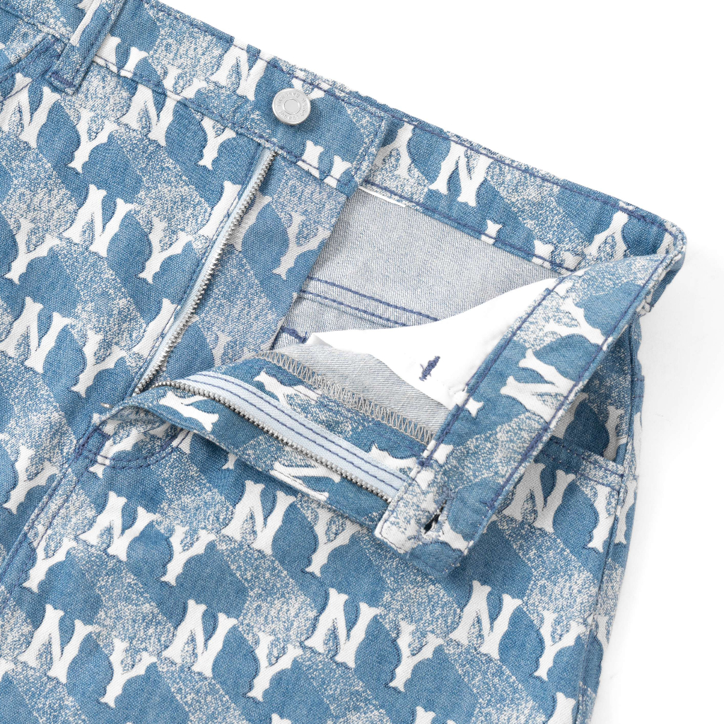 SET ĐỒ DENIM M.L.B CUBE MONOGRAM NY PRINTED