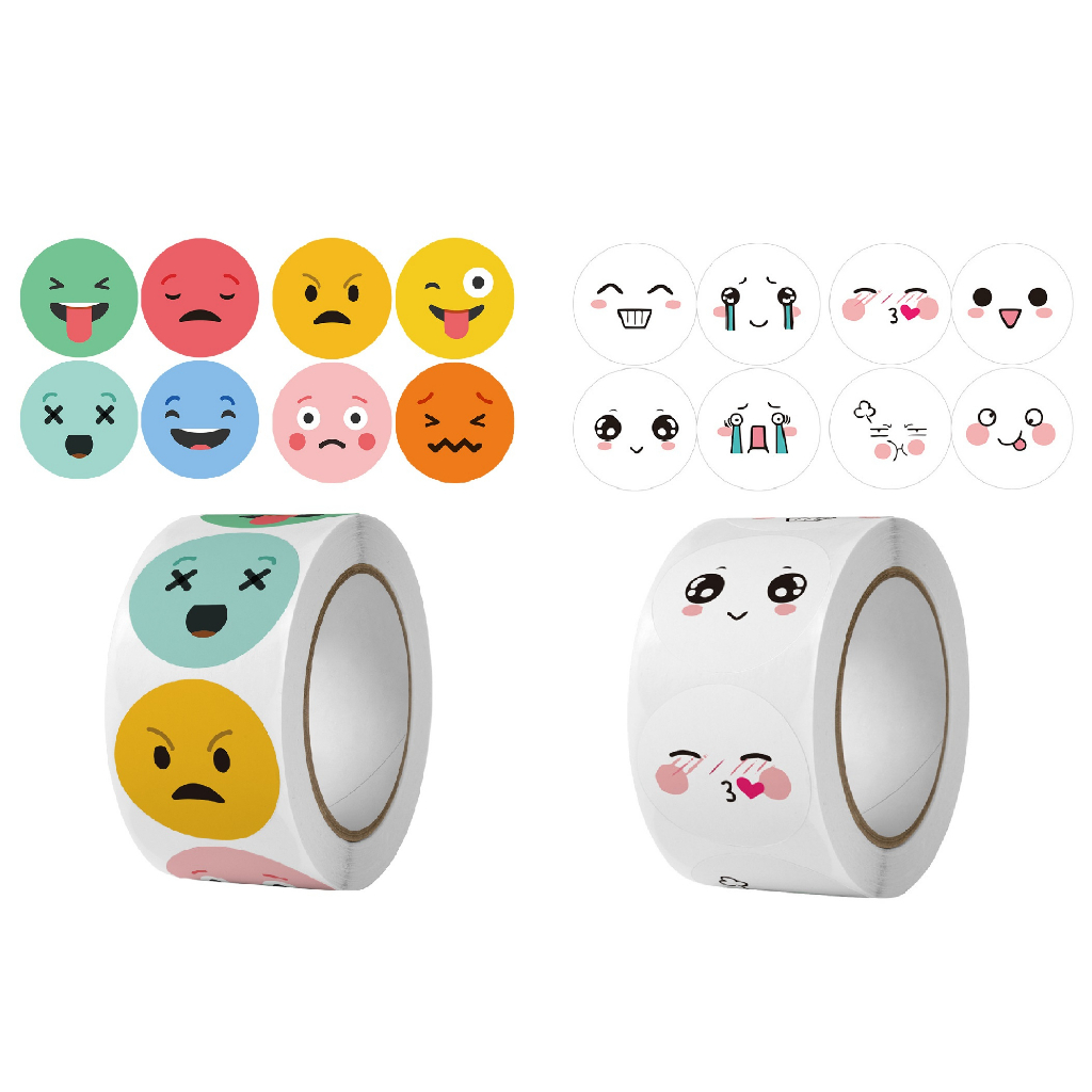 Cuộn 500 sticker nhãn dán Thank you - nền hồng phấn, vintage, đơn giản sang xịn