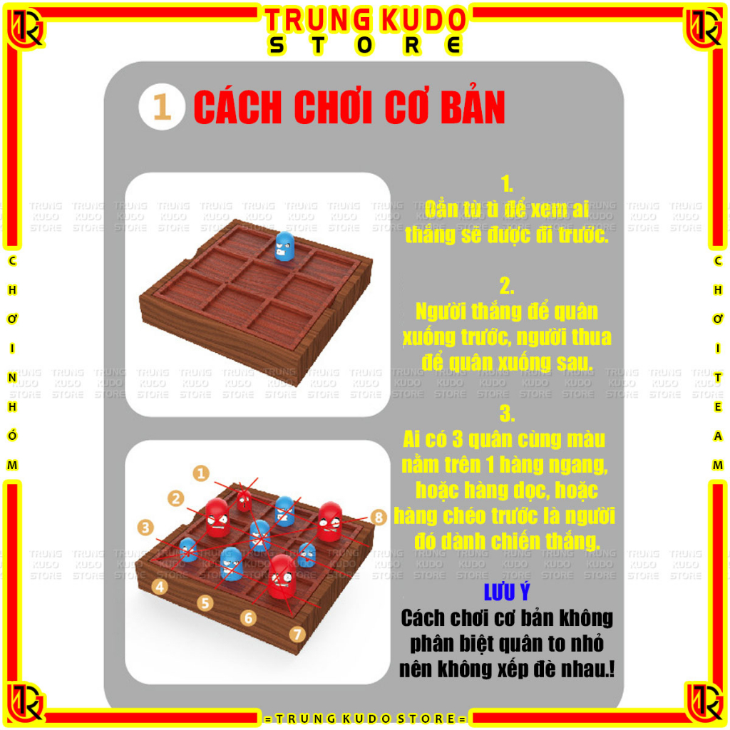 Caro Tic Tac Toe Vui Nhộn  - Đồ Chơi Sáng Tạo XO Chơi 2 Người Dạng Broadgame