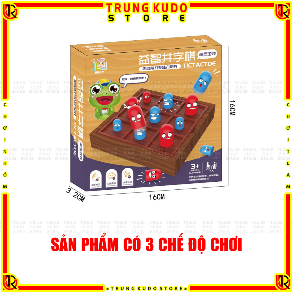 Caro Tic Tac Toe Vui Nhộn  - Đồ Chơi Sáng Tạo XO Chơi 2 Người Dạng Broadgame