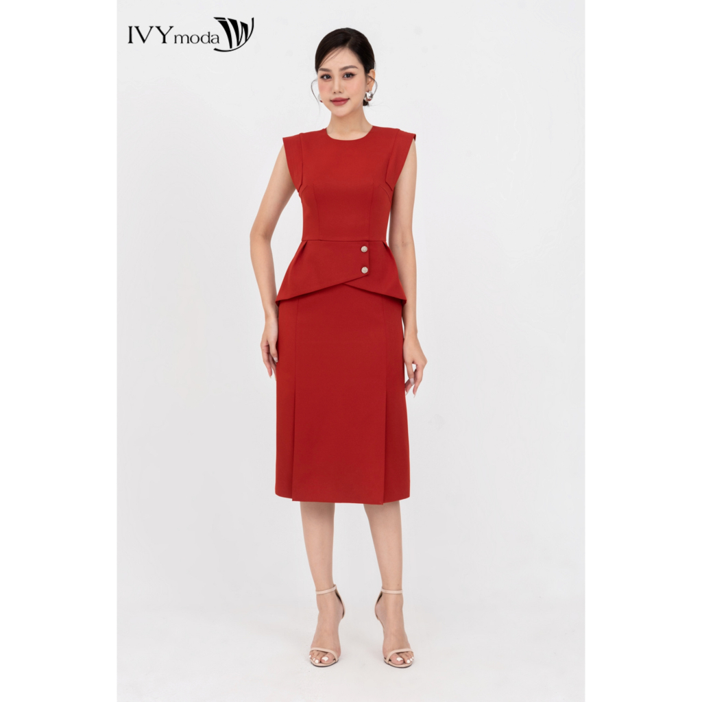 Đầm chữ A dạo phố nữ IVY moda MS 41M8390