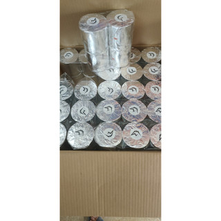 Thùng 100 cuộn giấy in hóa đơn nhiệt K80  bọc bạc
