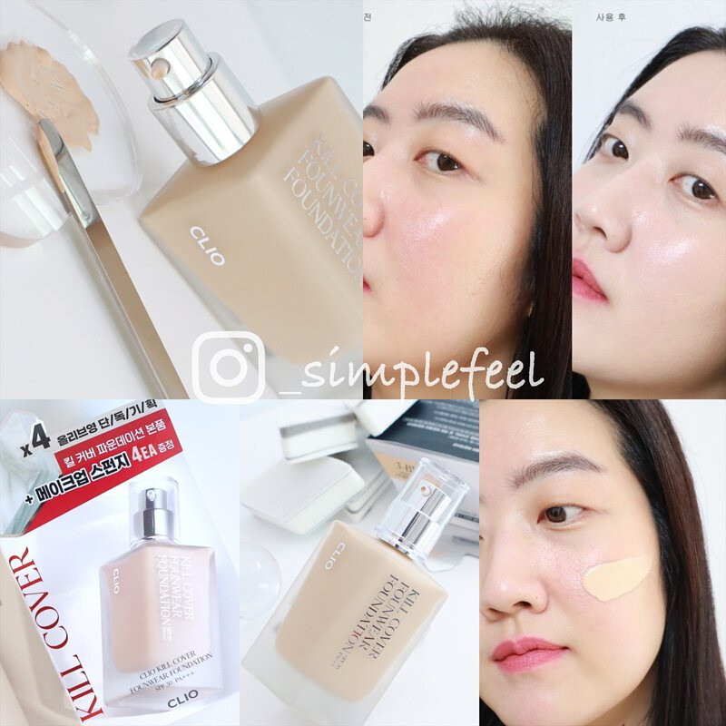 Kem Nền Che Khuyết Điểm Clio Kill Cover Founwear Foundation SPF30 13g - 38g