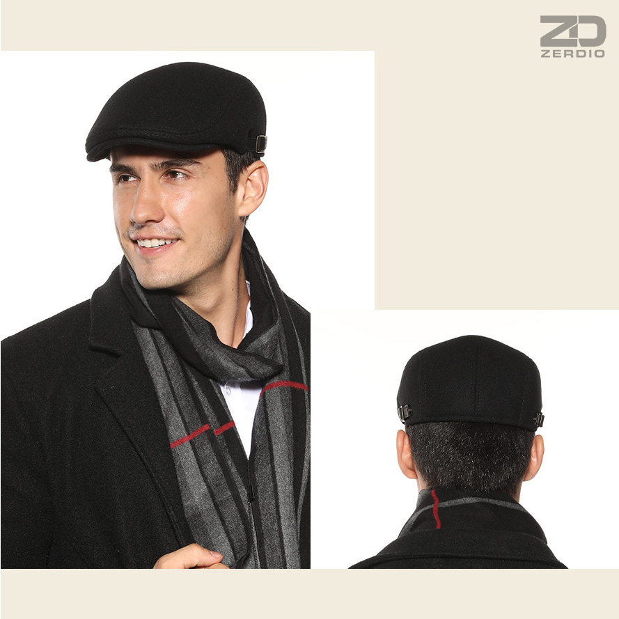 Mũ Nồi Nam Nỉ Lông Cừu, Nón Beret Nam Phong Cách Cổ Điển MN037