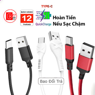 Dây cáp sạc NHANH TypeC androi SIÊU BỀN – Bơ Bư
