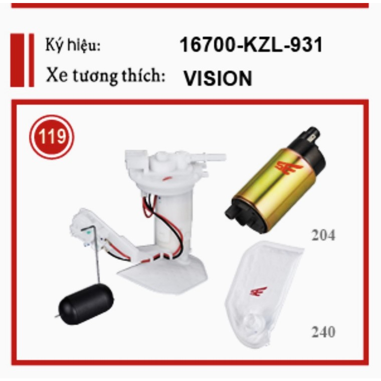 BỘ BƠM XĂNG XE SH 125-150