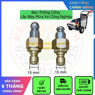 Béc thông tắc cống phản lực - béc thông tắc cống lắp máy rửa xe công nghiệp