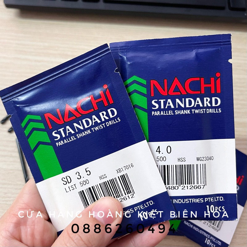 MŨI KHOAN NACHI TỪ 2.0mm- 4.0mm