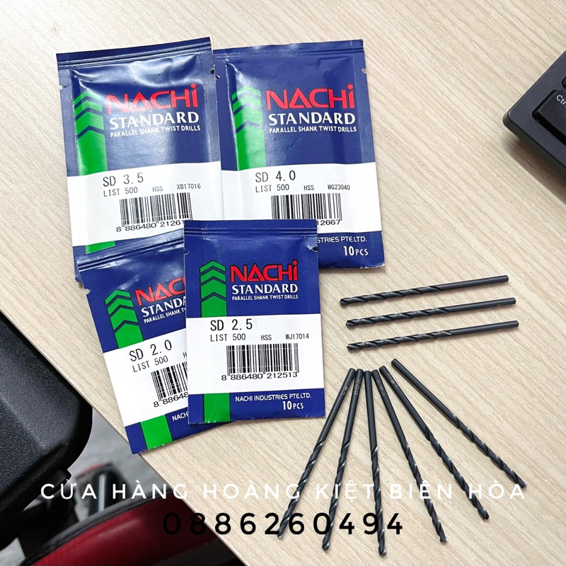 MŨI KHOAN NACHI TỪ 2.0mm- 4.0mm