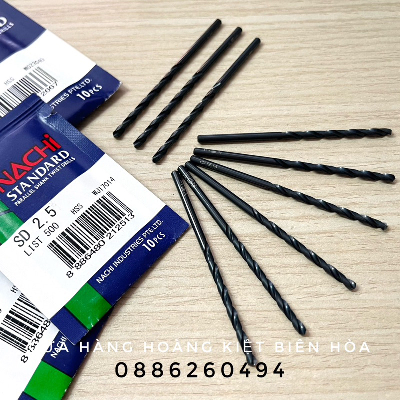 MŨI KHOAN NACHI TỪ 2.0mm- 4.0mm