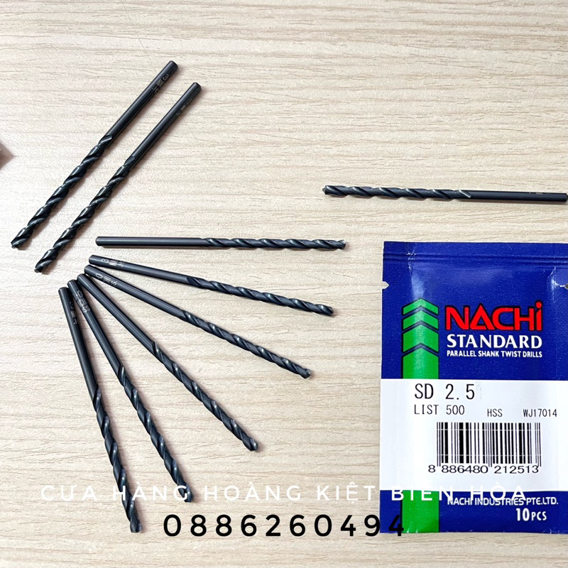 MŨI KHOAN NACHI TỪ 2.0mm- 4.0mm