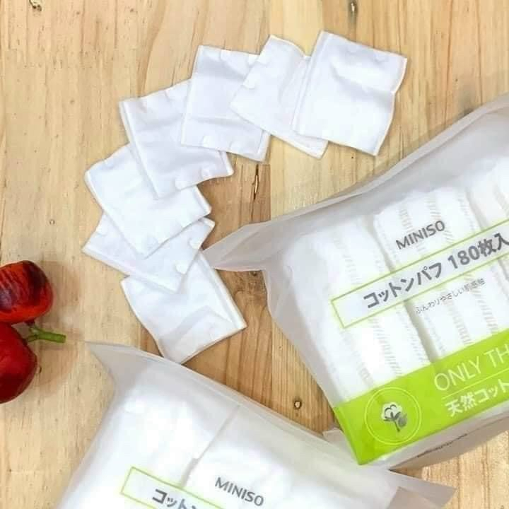 Bông tẩy trang MINISO Nhật Bản 180 miếng, 1000 miếng