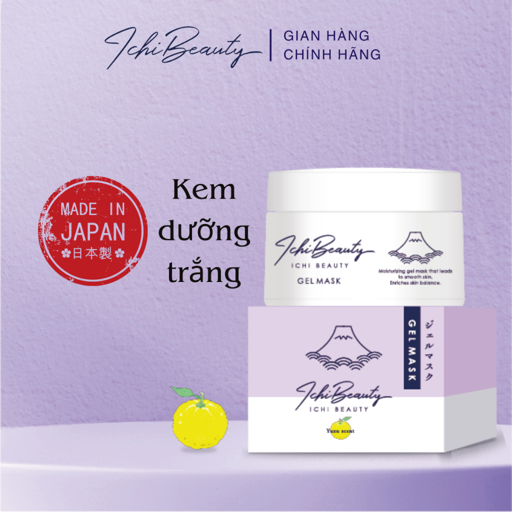 Kem trắng da mặt Ichi Beauty Gel Mask dưỡng ẩm dưỡng trắng da với Vitamin C và Niacinamide Nhật Bản 40ml | Ichibeauty.vn