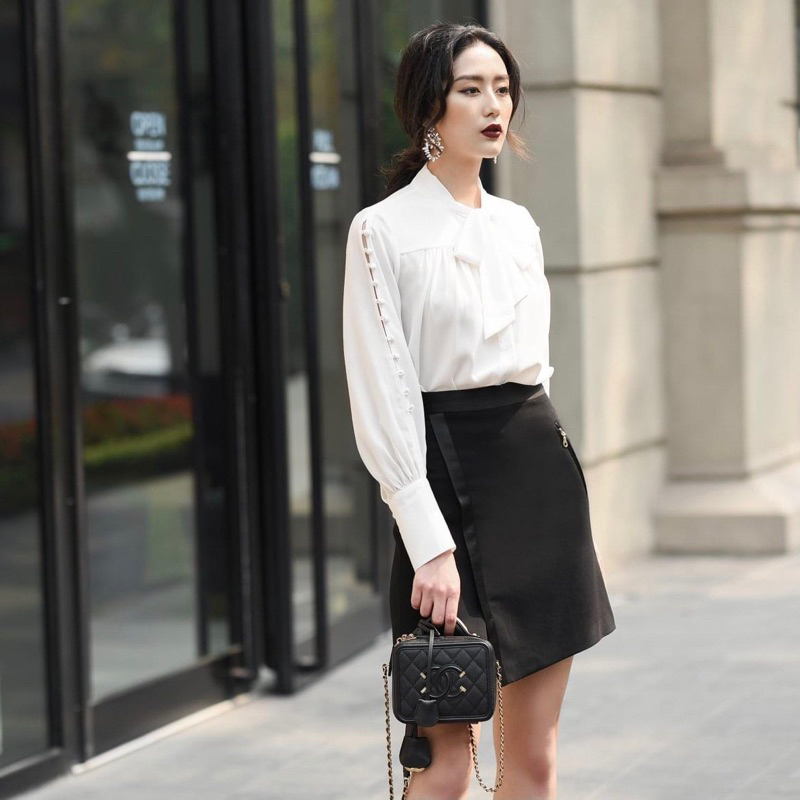 Áo sơ mi kiểu G53 thanh lịch sang trọng đi học hay công sở dạo phố đều đẹp hợp thời trang - GEM Fashion