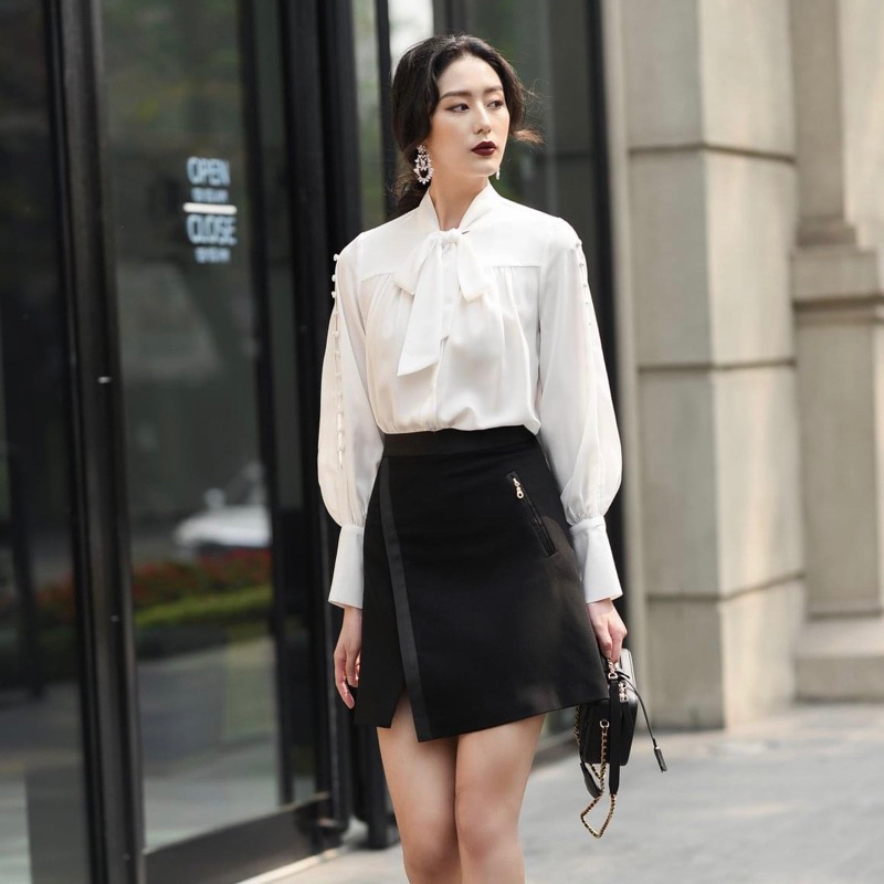 Áo sơ mi kiểu G53 thanh lịch sang trọng đi học hay công sở dạo phố đều đẹp hợp thời trang - GEM Fashion