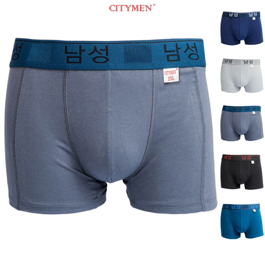 Quần Lót Nam Boxer Co Dãn 4 Chiều Vải Cotton Hiệu CITYMEN Lưng Hàn Quốc Cao Cấp, Sịp Đùi - CTSP-HANBC