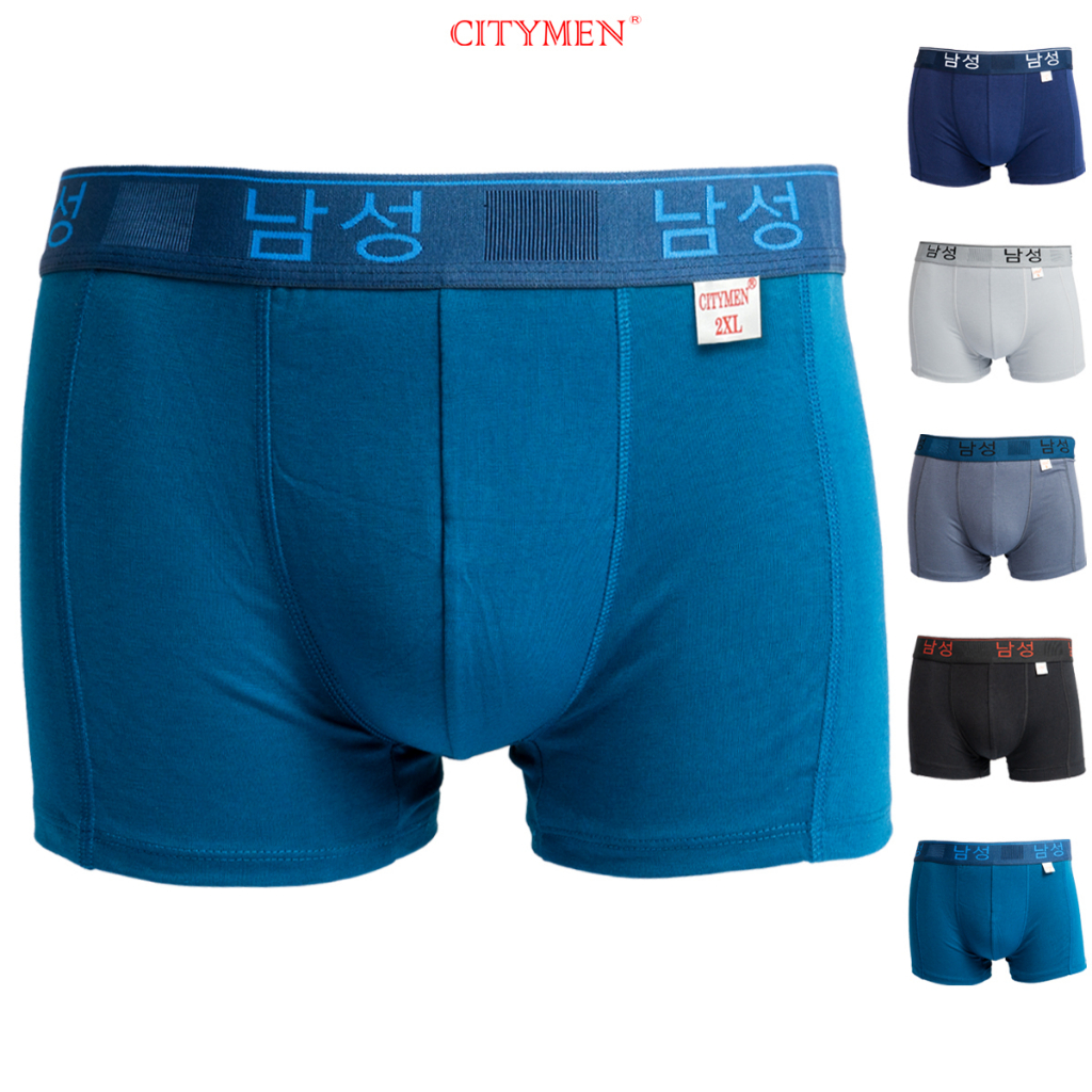 Quần Lót Nam Boxer Co Dãn 4 Chiều Vải Cotton Hiệu CITYMEN Lưng Hàn Quốc Cao Cấp, Sịp Đùi - CTSP-HANBC