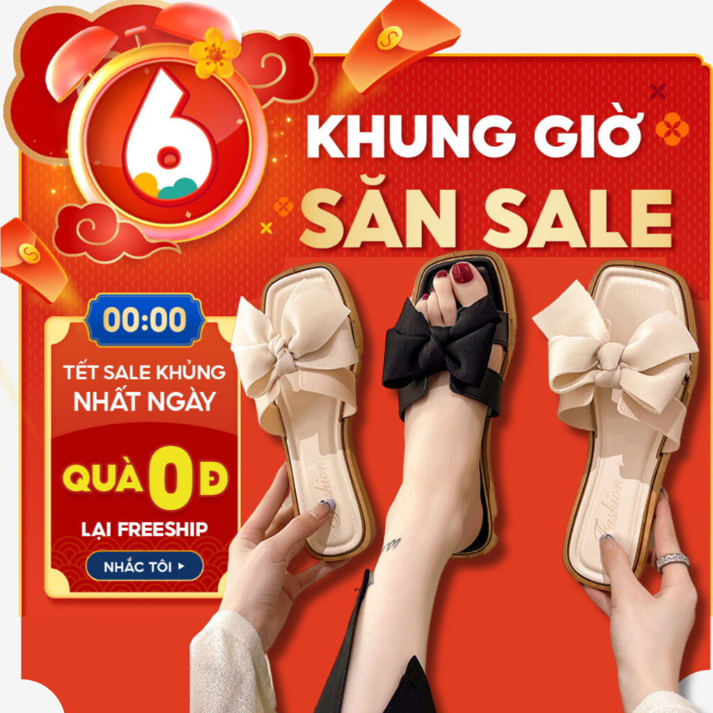 Dép Sandal Đính Nơ Xinh Xắn Thời Trang, Dép Xăng Đan Đế Mềm Phong Cách Hàn Quốc Thời Trang Cho Nữ
