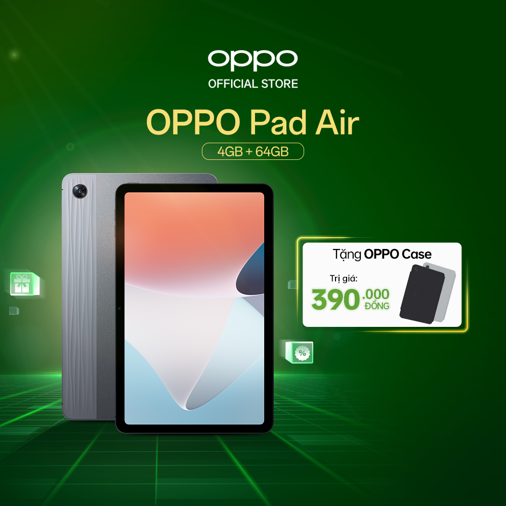 [Mã ELCN2 giảm 250K đơn 3490K] Máy Tính Bảng OPPO Pad Air (4GB/64GB) | Màn Hình 2K 1 tỷ Màu | Chip Snapdragon 680