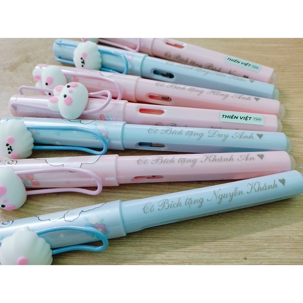 Combo Bút Máy Kim Tinh T203 Tặng Ngòi Bút Khắc Tên Miễn Phí Trọng Lượng Nhẹ Cho Học Sinh Tiểu Học