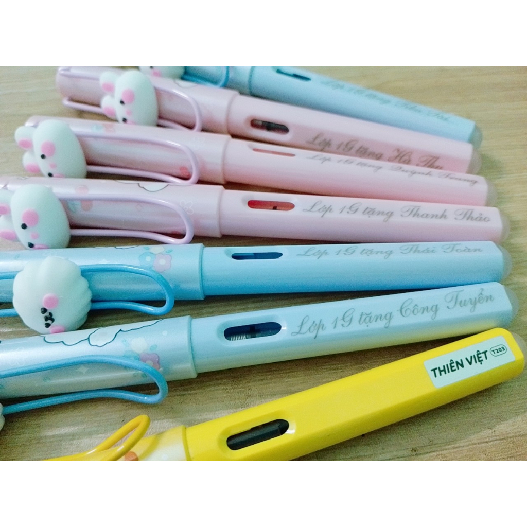 Combo Bút Máy Kim Tinh T203 Tặng Ngòi Bút Khắc Tên Miễn Phí Trọng Lượng Nhẹ Cho Học Sinh Tiểu Học