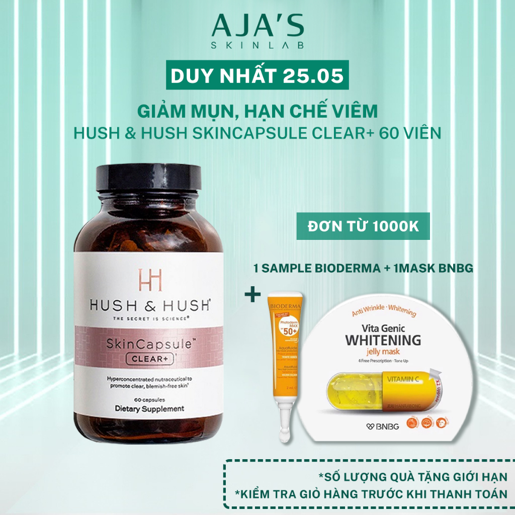 Viên uống trắng da giảm nám Image Skincare Hush & Hush Skincapsule Brighten+ 60 viên - Ajaskinlab