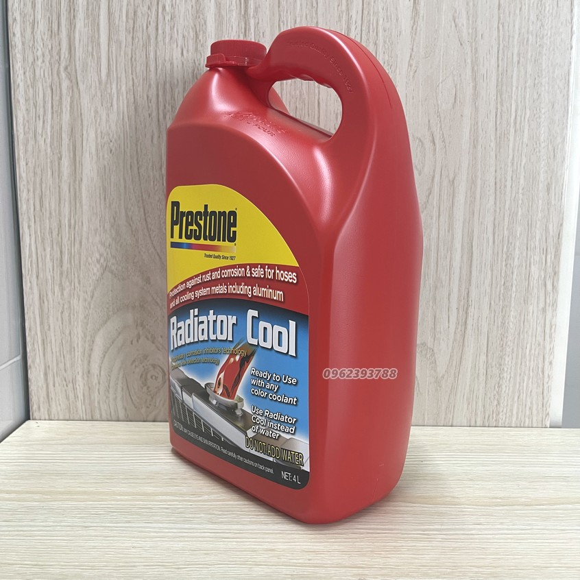 Nước làm mát Prestone đỏ 4 lít phù hợp mọi dòng xe và động cơ