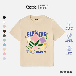 Áo BabyTee "Flowers" THE GOOD Chất Cotton Co Giãn, Áo Phông 10 Màu Basic Họa Tiết Hoa Lá
