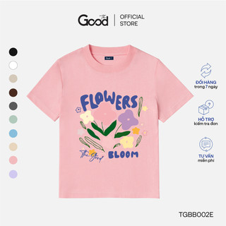 Áo Thun Baby Tee "Flowers" THE GOOD Form Fit Chất Cotton Thấm Hút Mồ Hôi, Áo Phông Họa Tiết Hoa Lá